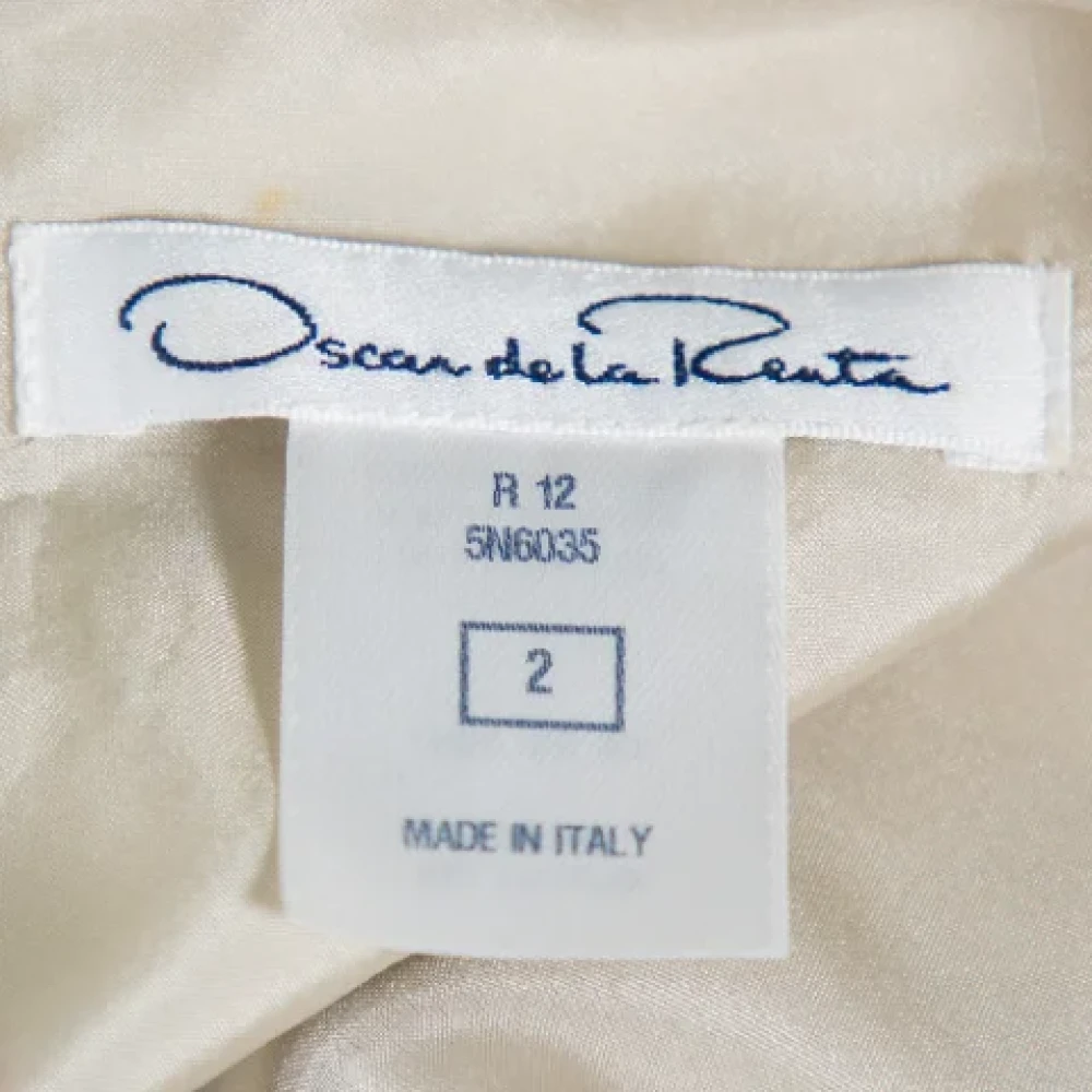 Oscar De La Renta Pre-owned Cotton dresses Brown Dames