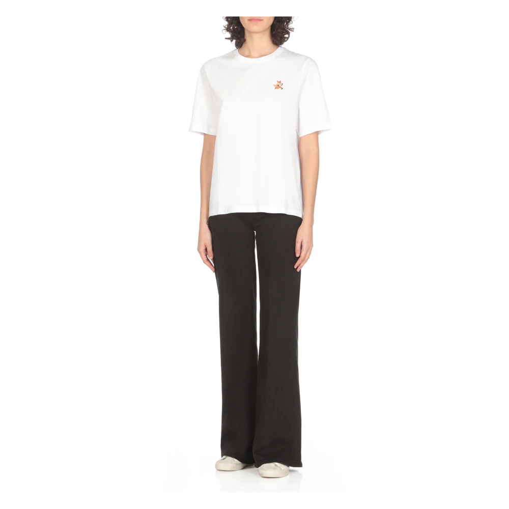 Maison Kitsuné Witte Speedy Fox T-shirt voor vrouwen White Dames