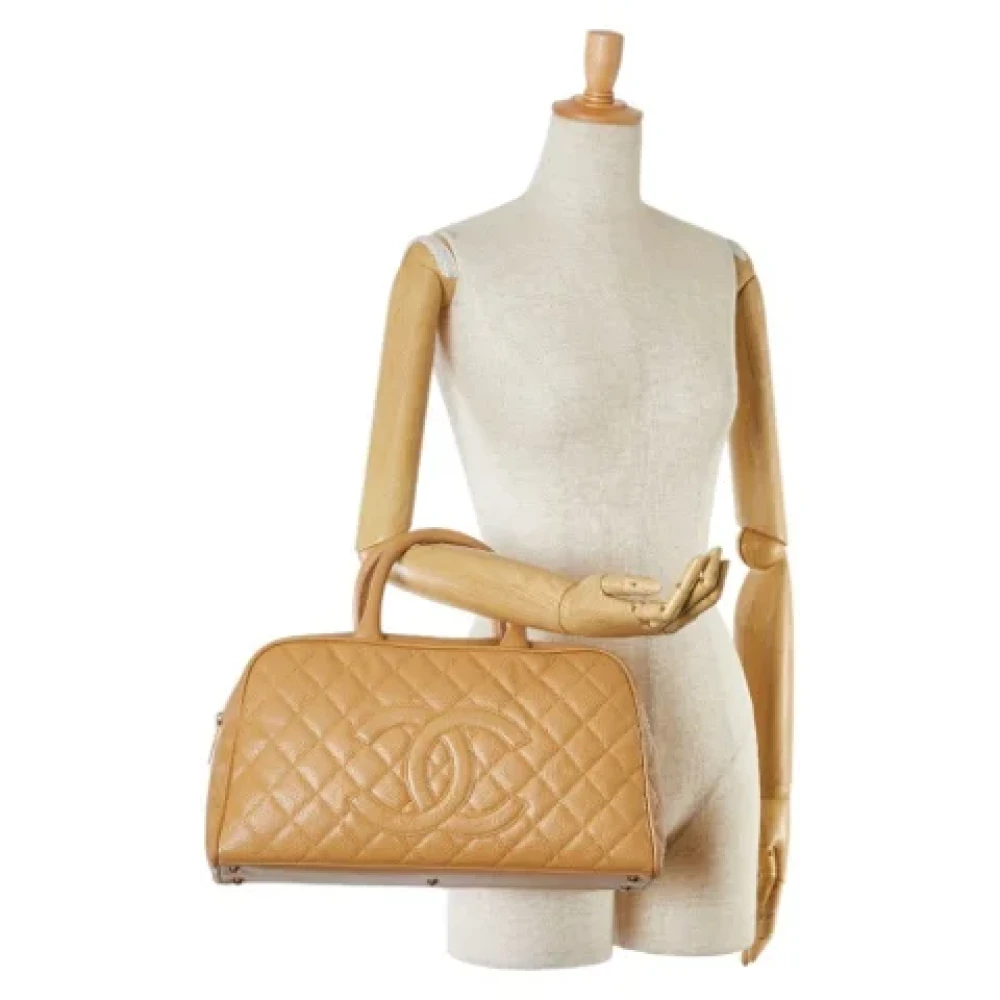 Chanel Vintage Pre-owned Leather chanel-bags Beige Dames
