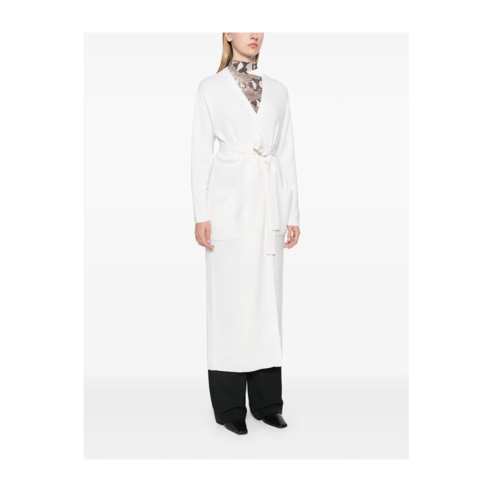 Max Mara Witte Wol-Kasjmier Trui met Riem White Dames