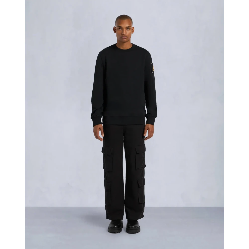 Moose Knuckles Zwart Goud Crewneck Sweater Black Heren