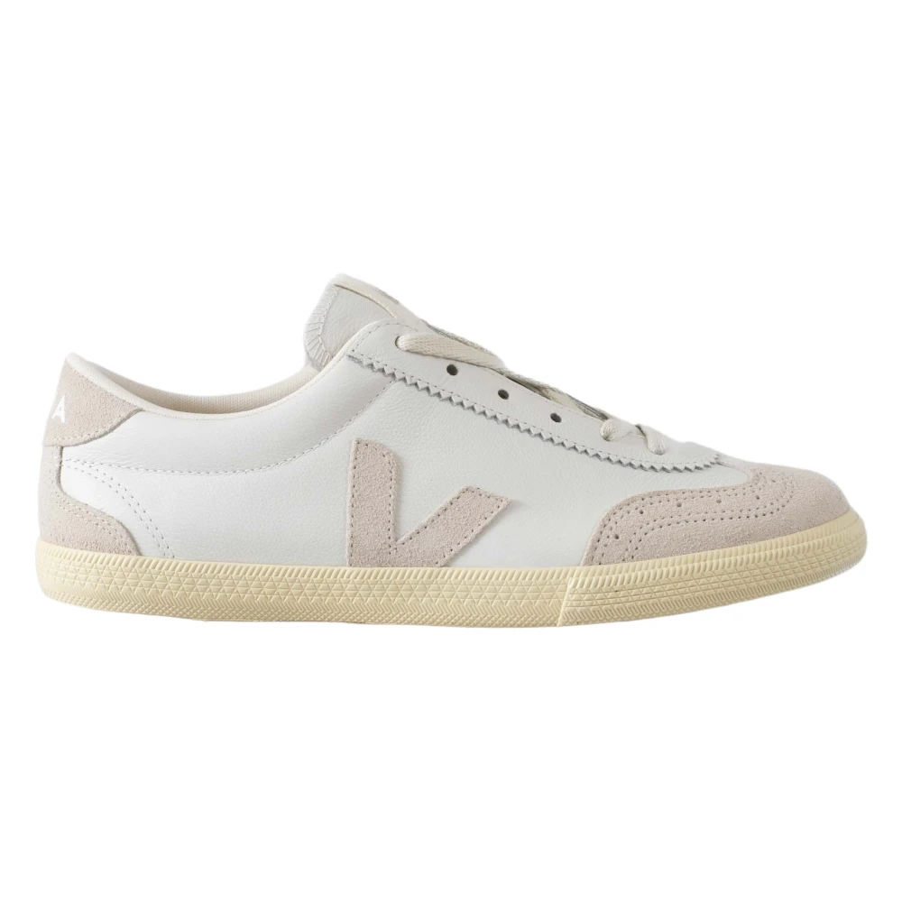 Veja Women's White Retro Leather Volley Trainers - Sneakers - 11 Uk - Shoes