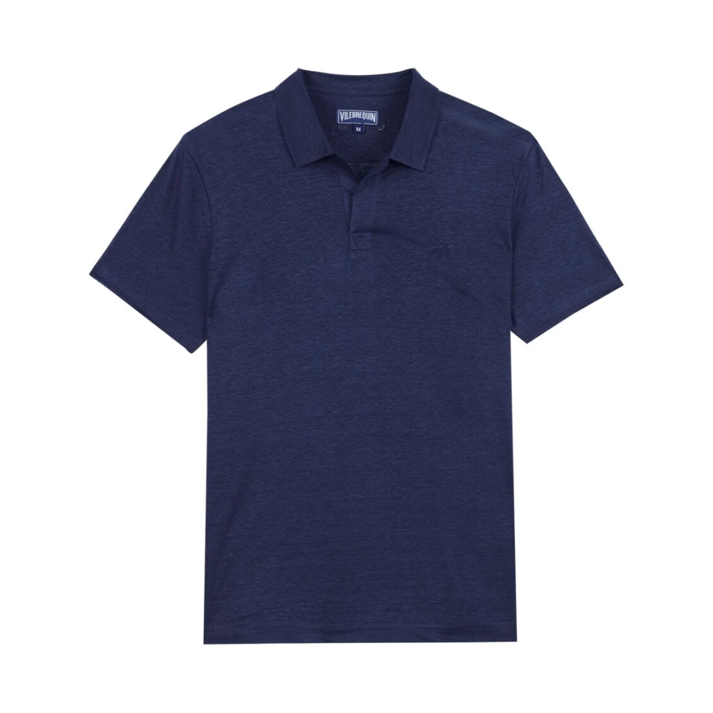 Vilebrequin Heren Linnen Jersey Polo Shirt Blue Heren