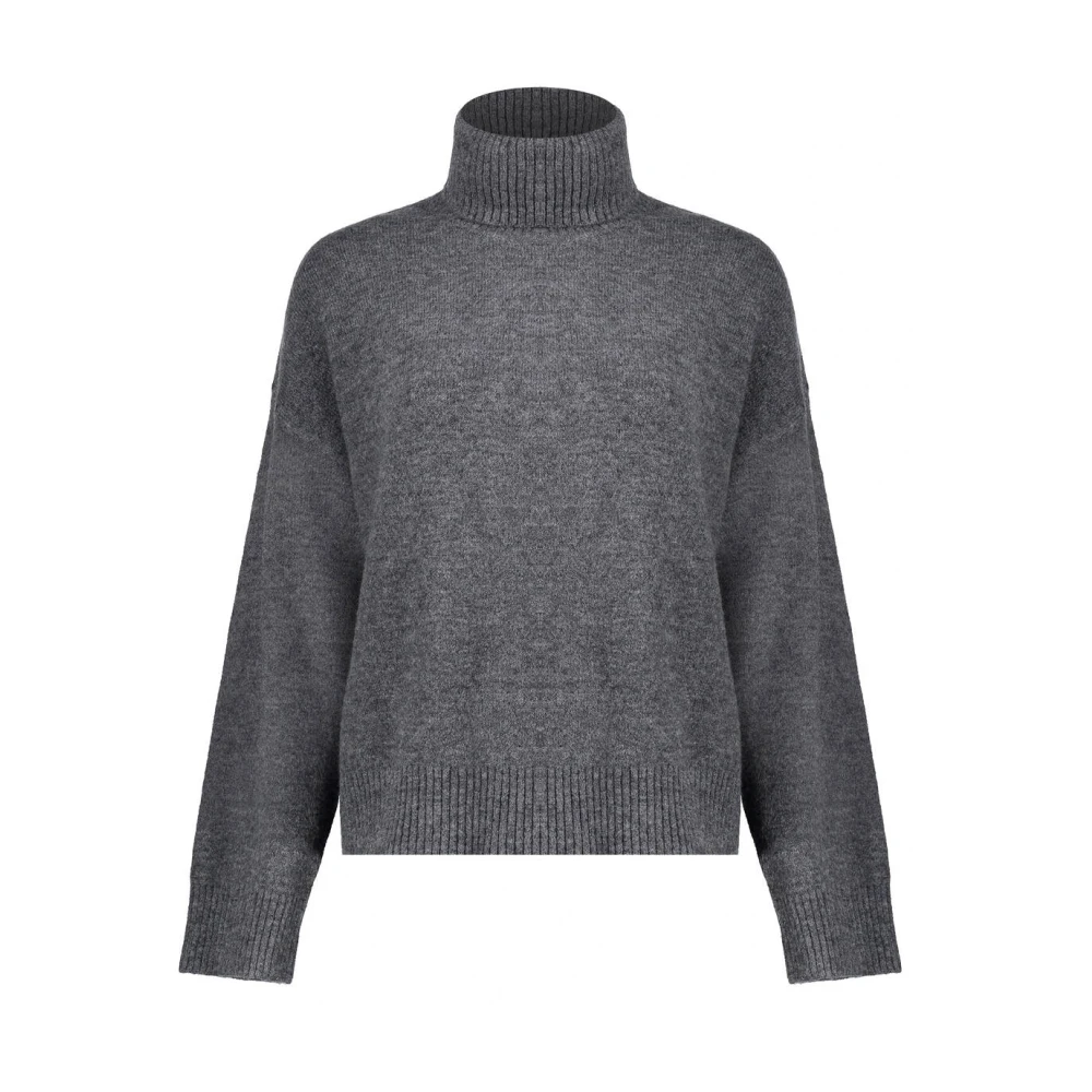 Geisha Stijlvolle Rollneck Pullover Gray Dames