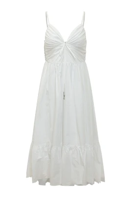 Cotton Poplin Midi Dress