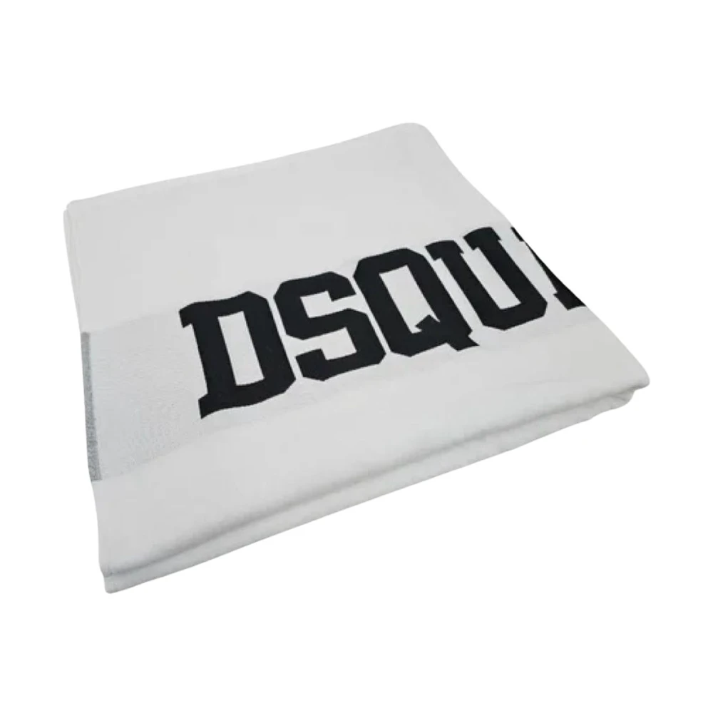 Dsquared2 Zachte Katoenen Badhanddoek Set White Heren