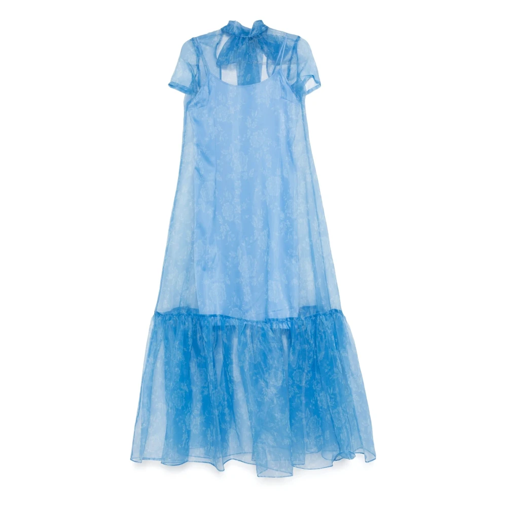 Staud Calluna Maxi Jurk Blue Dames