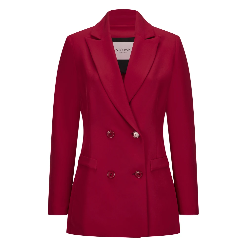 Nicowa Klassieke Oversize Style Blazer Cornova Red Dames