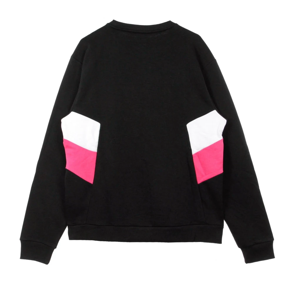 Fila Zwart Wit Roze Lichtgewicht Crewneck Sweatshirt Black Heren