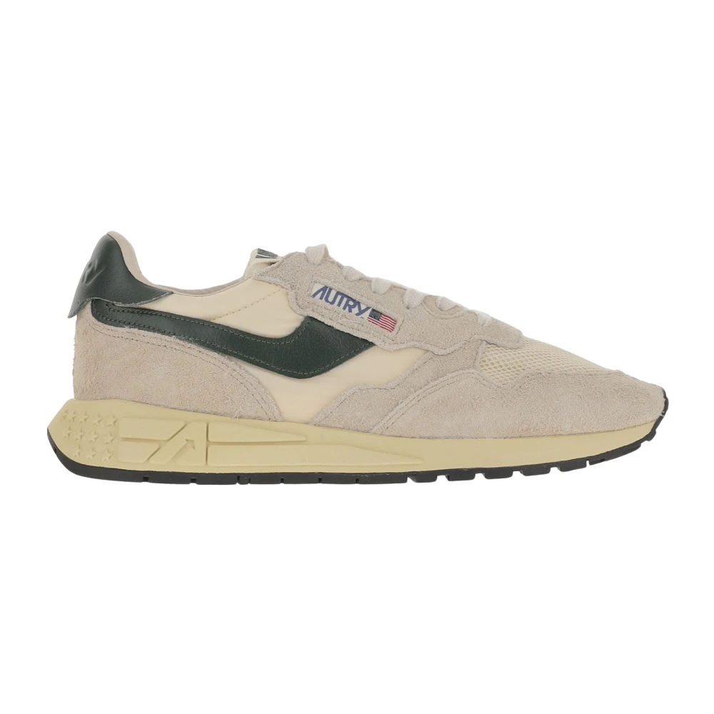 Autry Men's Multicolor Sneakers,, Suede And Nylon Trainers With Logo Size 9 Uk