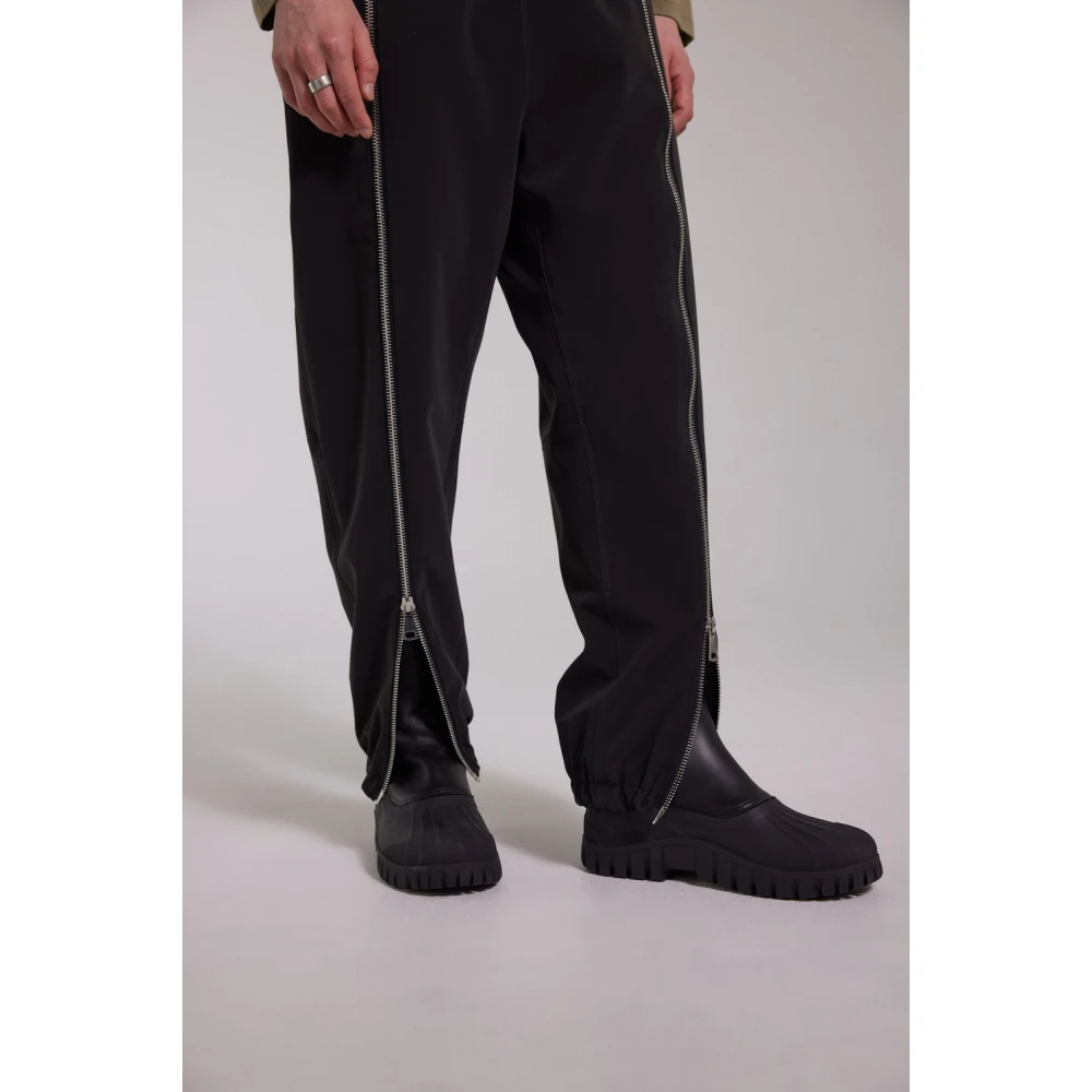 Stutterheim Matte Overall Broek met Beenritsen Black Heren