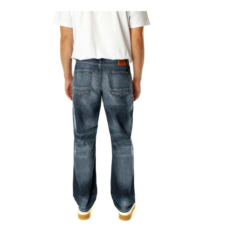 Denham Relaxed Fit Mid Waist Jeans Blue Heren