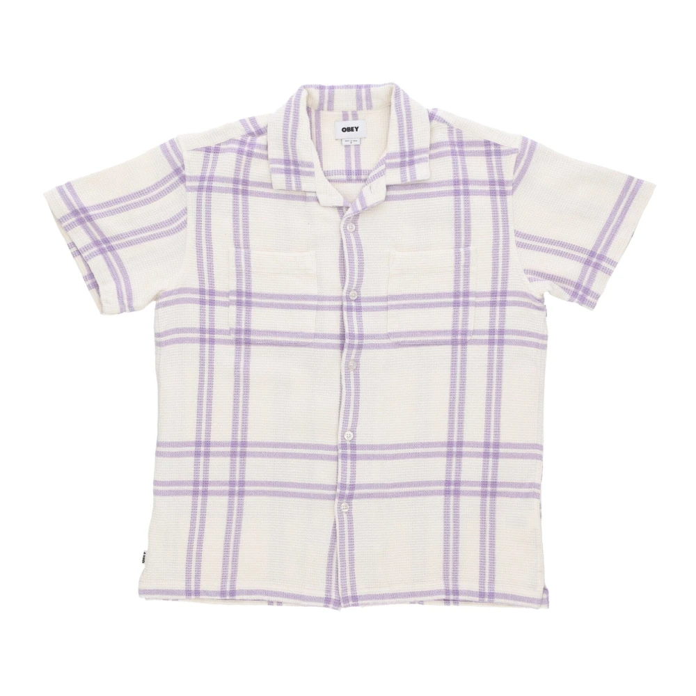 Obey Geweven korte mouw overhemd Multi Multicolor Heren