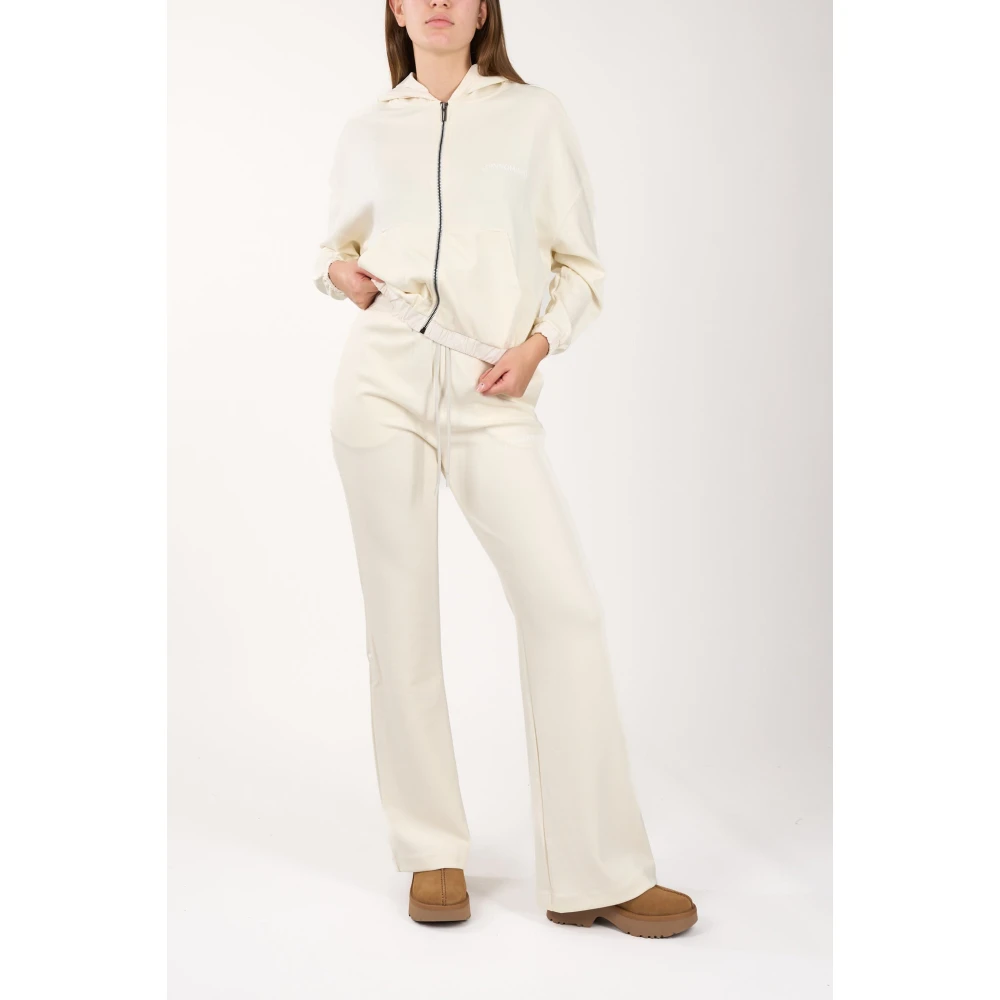 Hinnominate Modal Nylon Jogger Broek met Logo White Dames