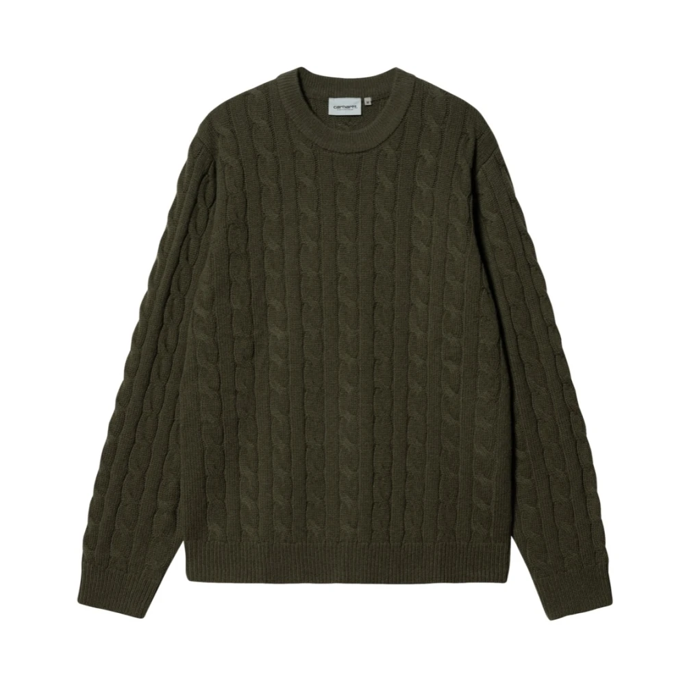 Carhartt WIP Cambell Sweater Lamswol Mix Regular Fit Green Heren