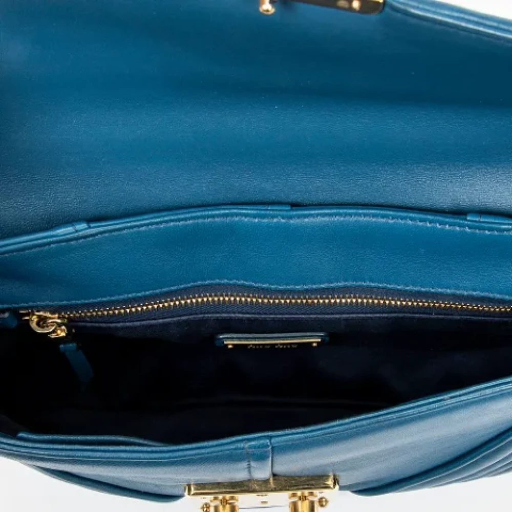 Miu Pre-owned Leather handbags Blue Dames