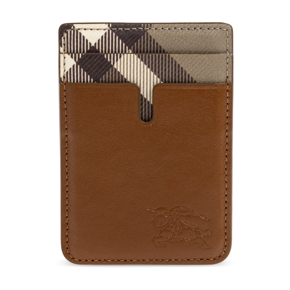 Burberry Uomo Marrone Portacarte Magnetico "Check" - Immagine 2