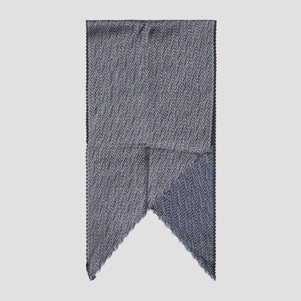 Giorgio Armani Blauw Rood Sjaal Mode Accessoire Blue Dames