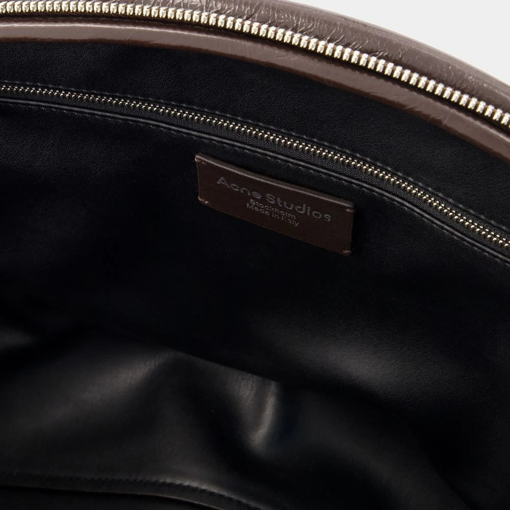 Acne Studios Bruine Leren Schoudertas met Bovenhandvatten Brown Dames