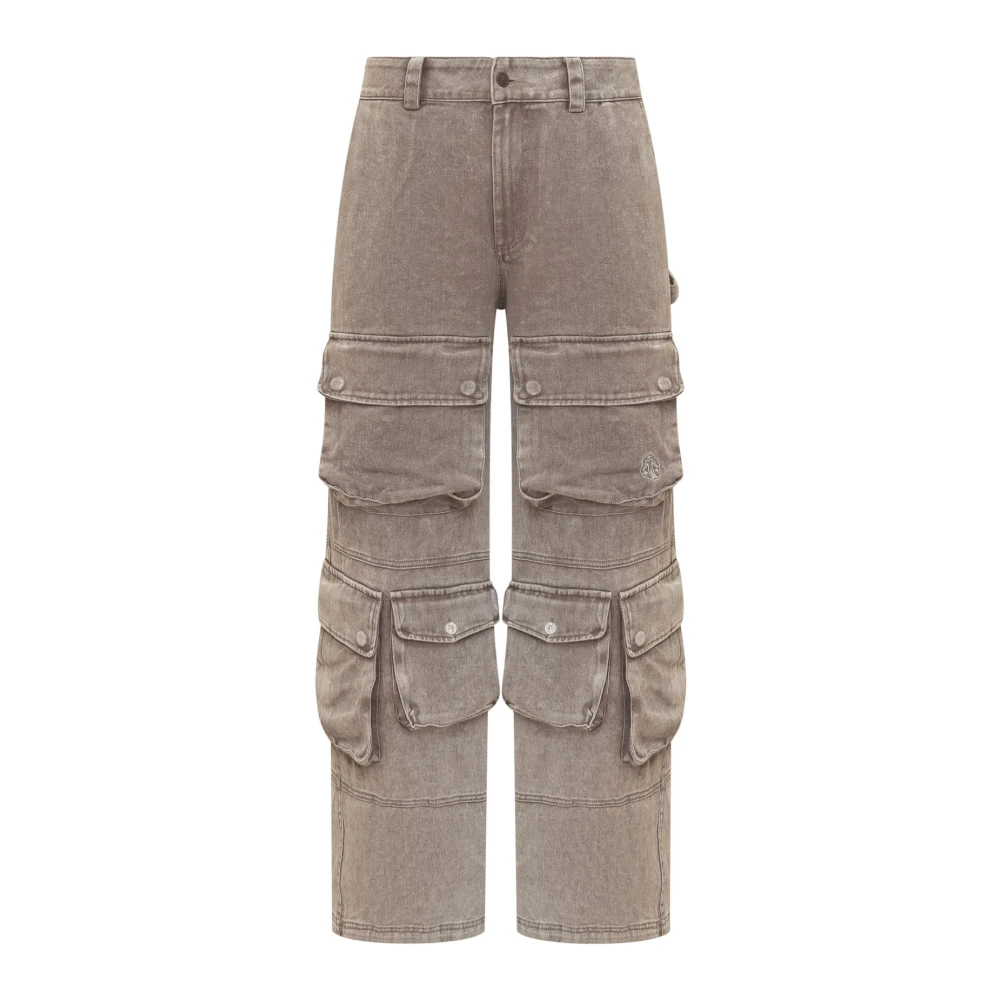 Untitled Artworks Cargo Wide Gewassen Broek Beige Heren