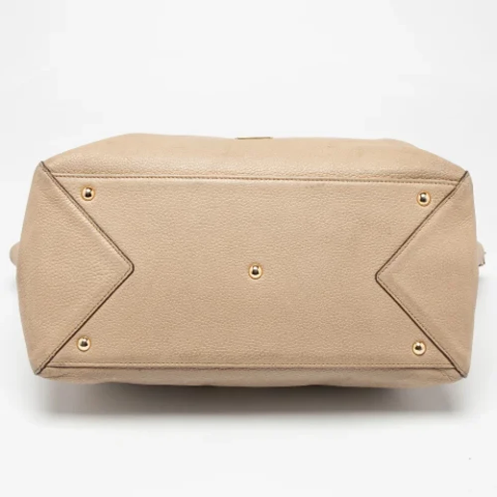 MCM Pre-owned Leather shoulder-bags Beige Dames