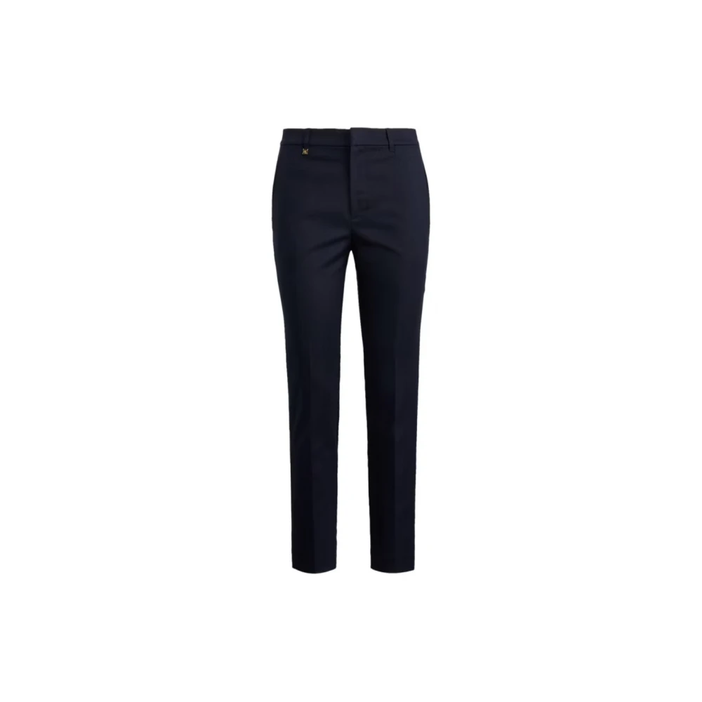Ralph Lauren Women's Blue Slim-Fit Trousers, M, Hlače