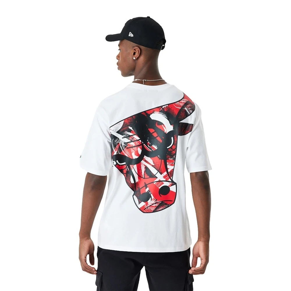 new era Witte Bulls NBA T-shirt White Heren