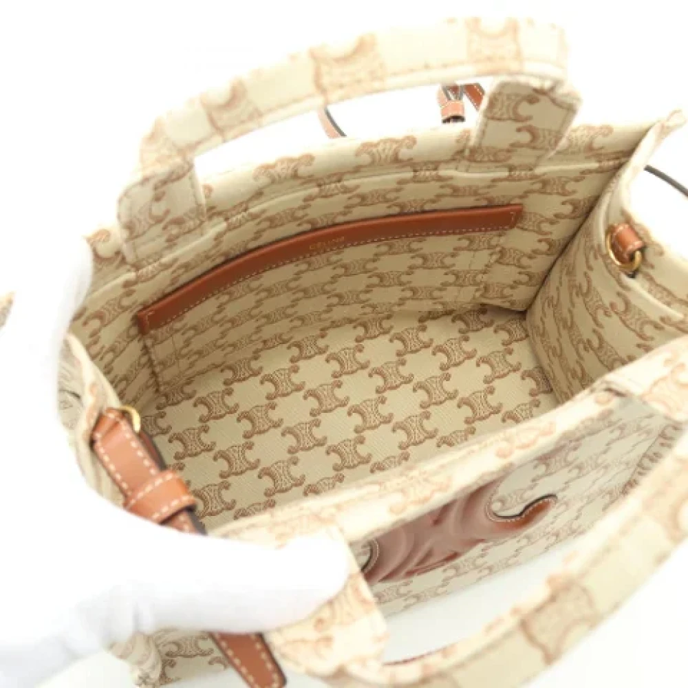 Celine Vintage Pre-owned Canvas celine-bags Beige Dames