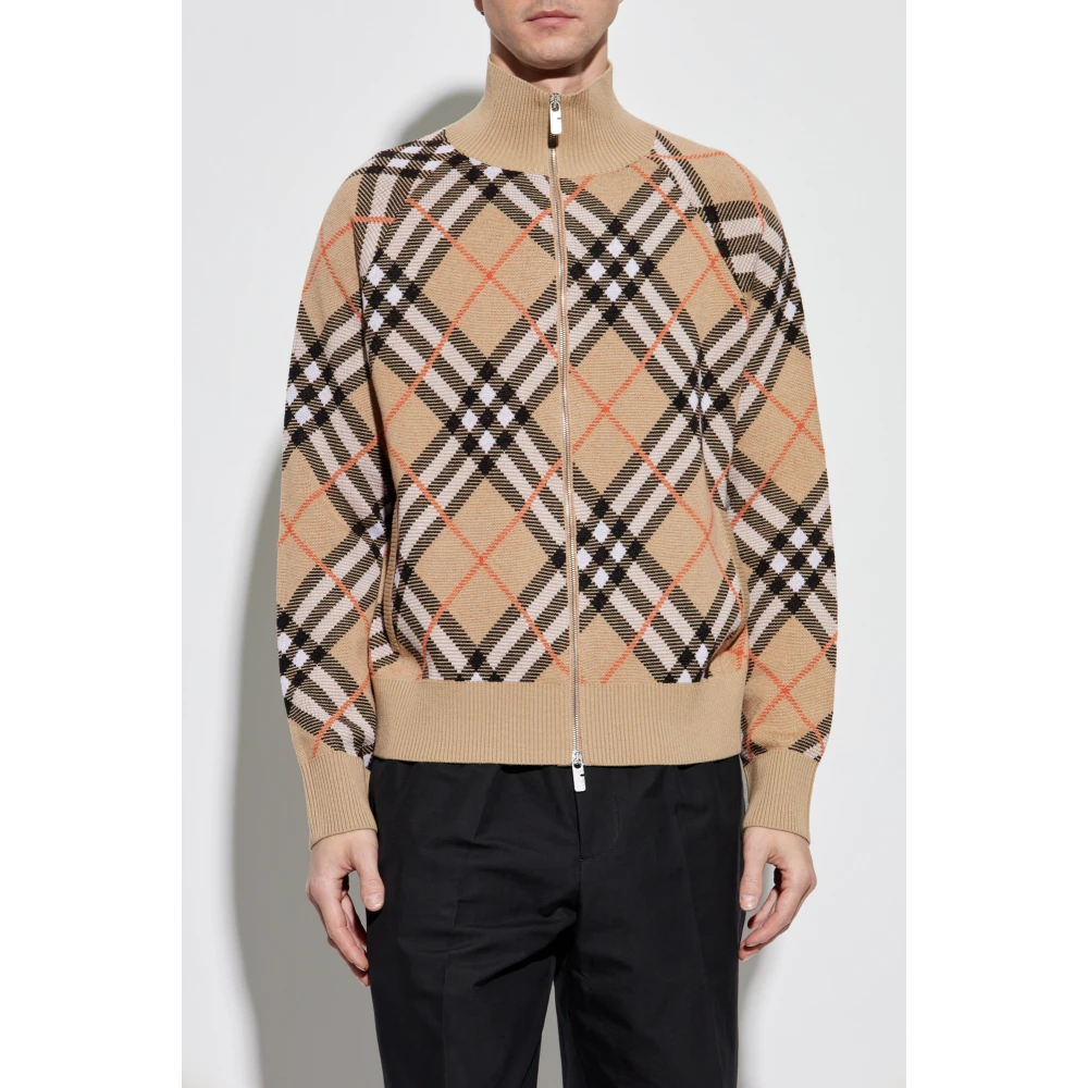 Burberry Geruite Vest Beige Heren