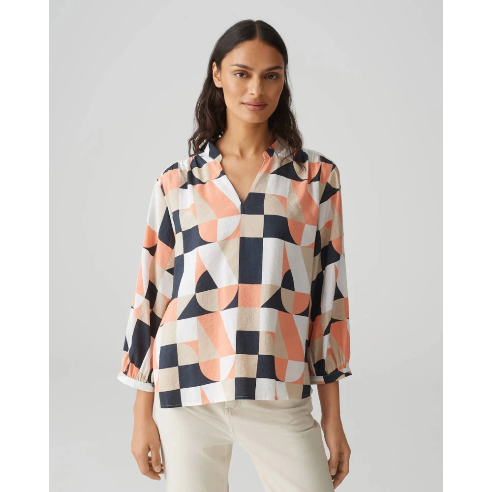 Opus Blouse met lange mouwen en Falinde-detail Multicolor Dames
