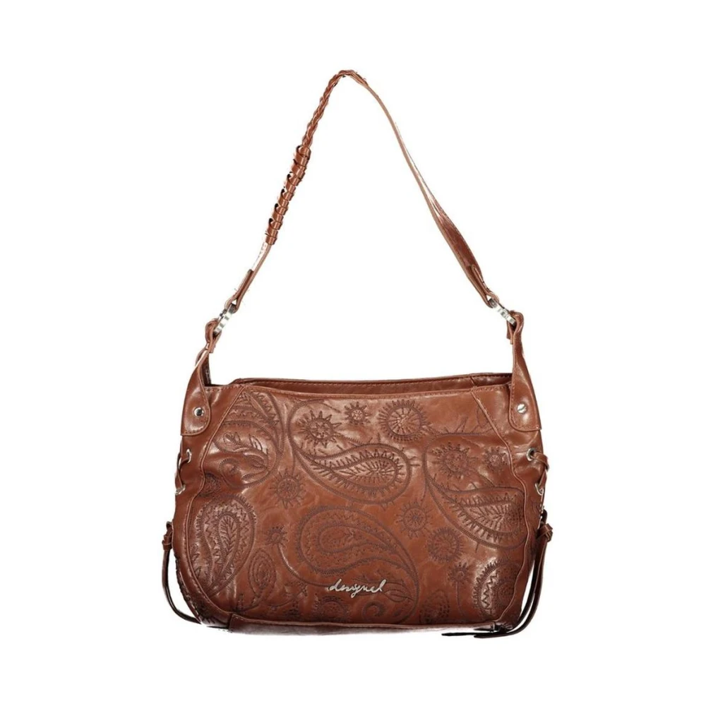 Desigual Donna Marrone Borsa Media, Poliuretano, U - Immagine 6