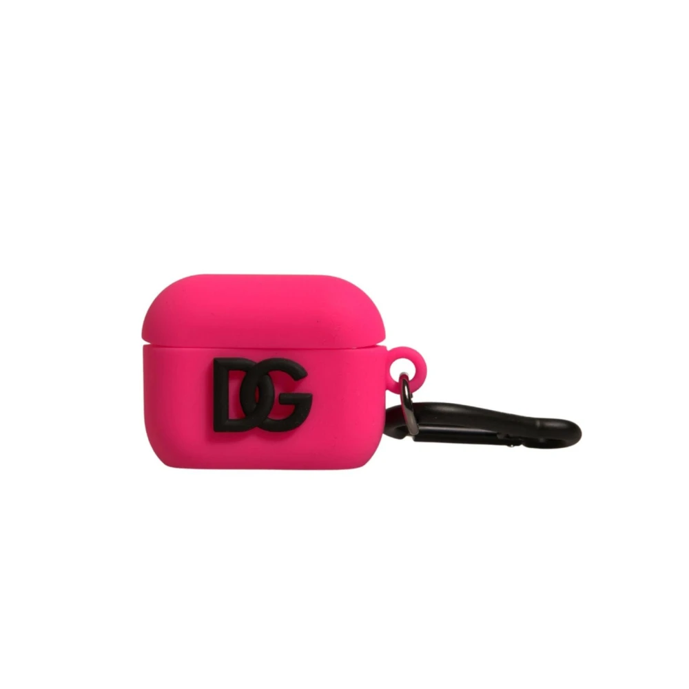 Dolce & Gabbana Geëtst siliconen Airpods-hoesje in roze Pink Heren