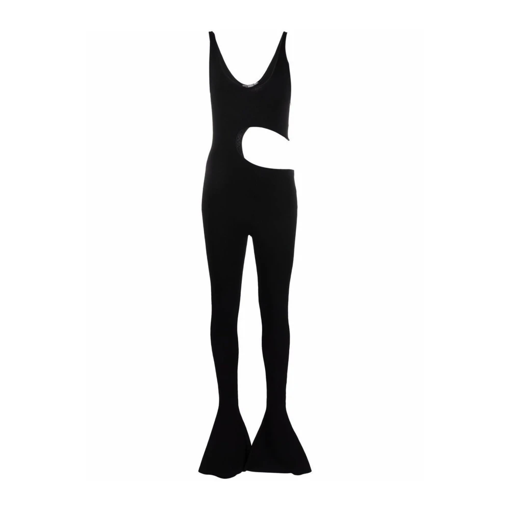 Stella Mccartney Asymmetrische Cut Out Jumpsuit Black Dames