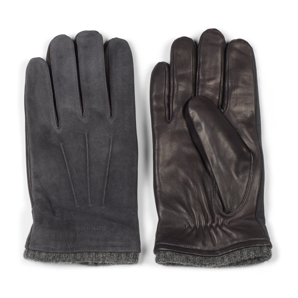 Howard London Grijze Leren Handschoenen Klassieke Stijl Gray Heren