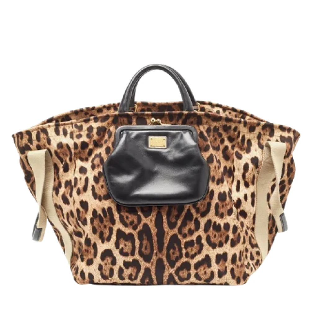 Dolce & Gabbana Pre-owned Fabric handbags Brown Dames