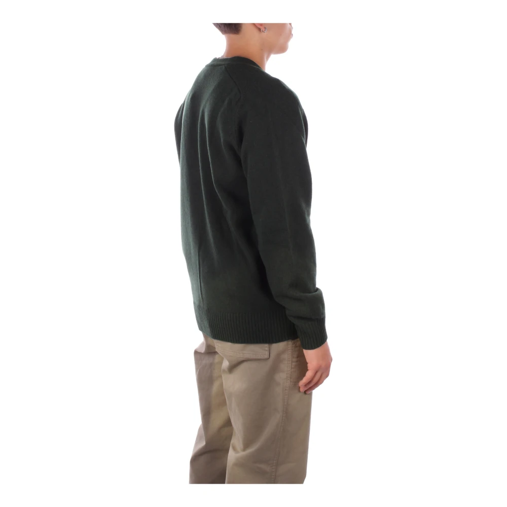 Lacoste Groene Cardigan Sweater Logo Voorkant Knoop Green Heren