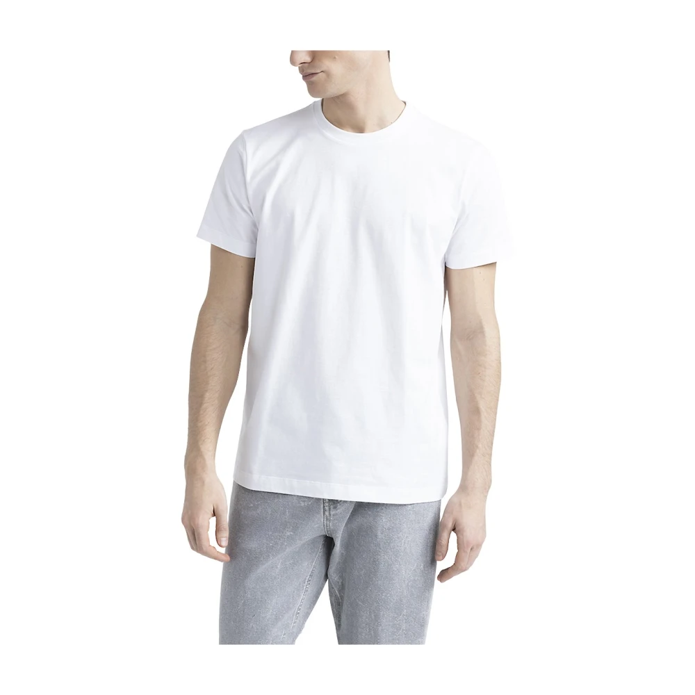 PESERICO Zachte zuivere katoenen jersey T-shirt White Heren