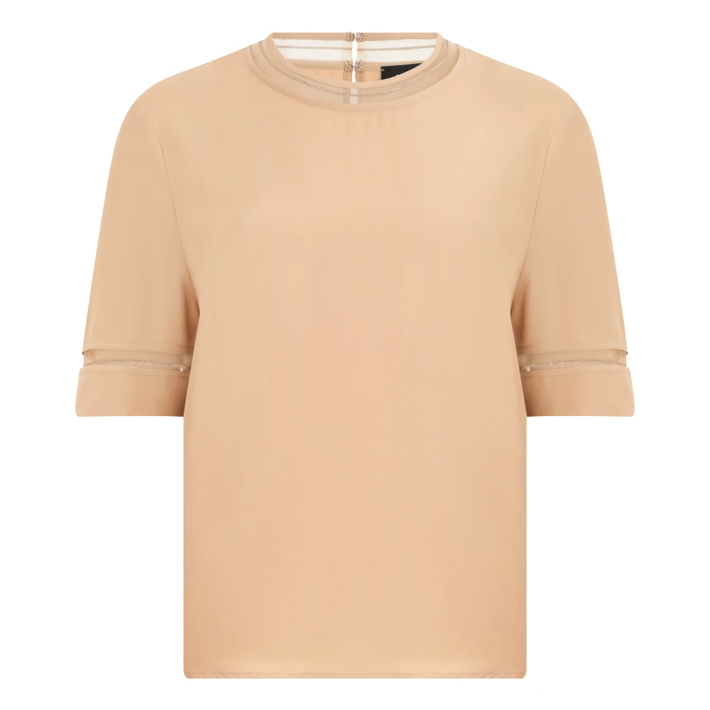 Fabiana Filippi Women's Beige Blouses, S, Top In Crepe De Chine