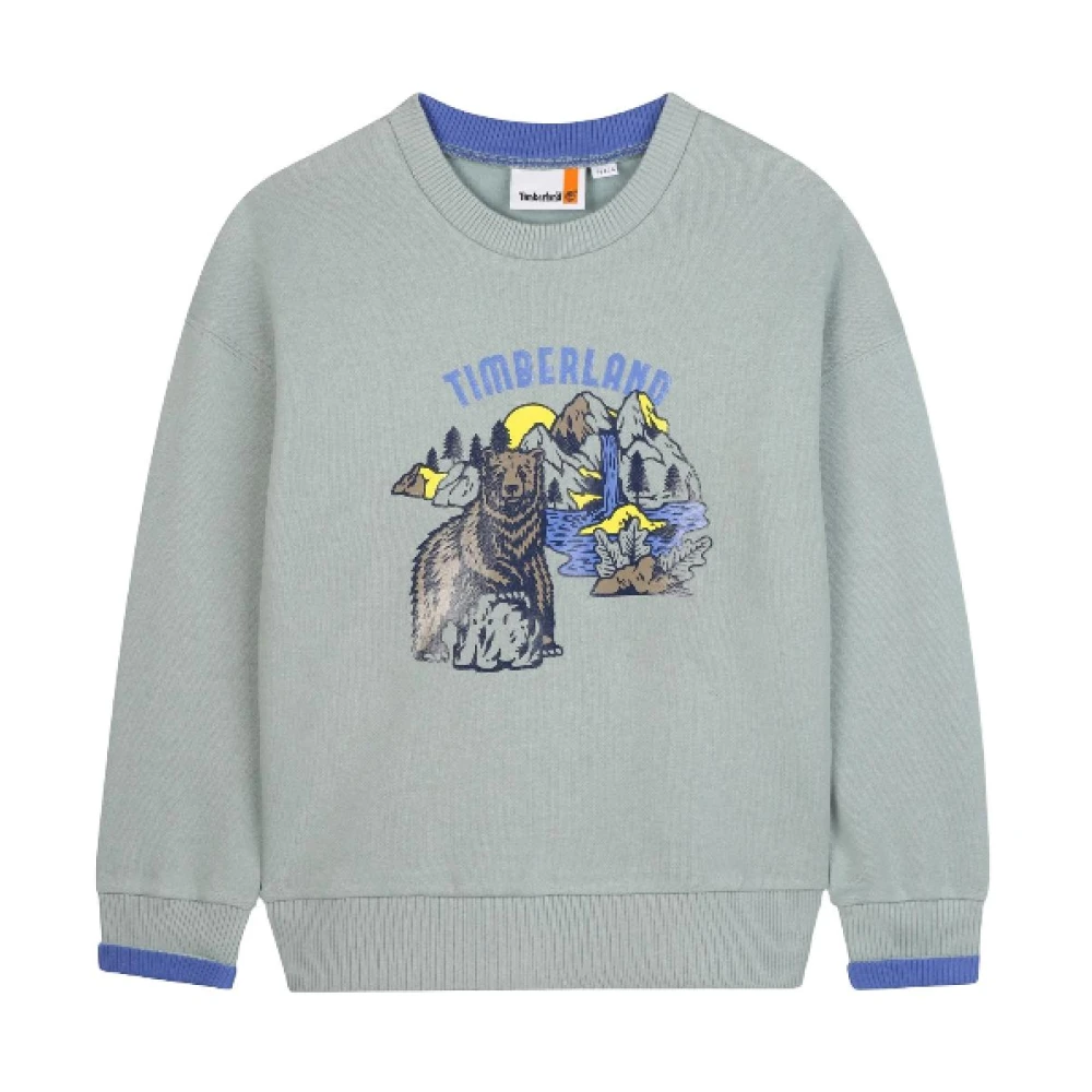 Timberland Green Nature Graphic Sweatshirt - Male - Kids Sweatshirts - 6 Y - Kids