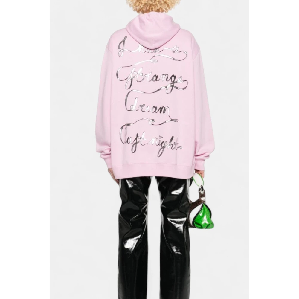 Msgm Hoodie met Logoprint Pink Dames