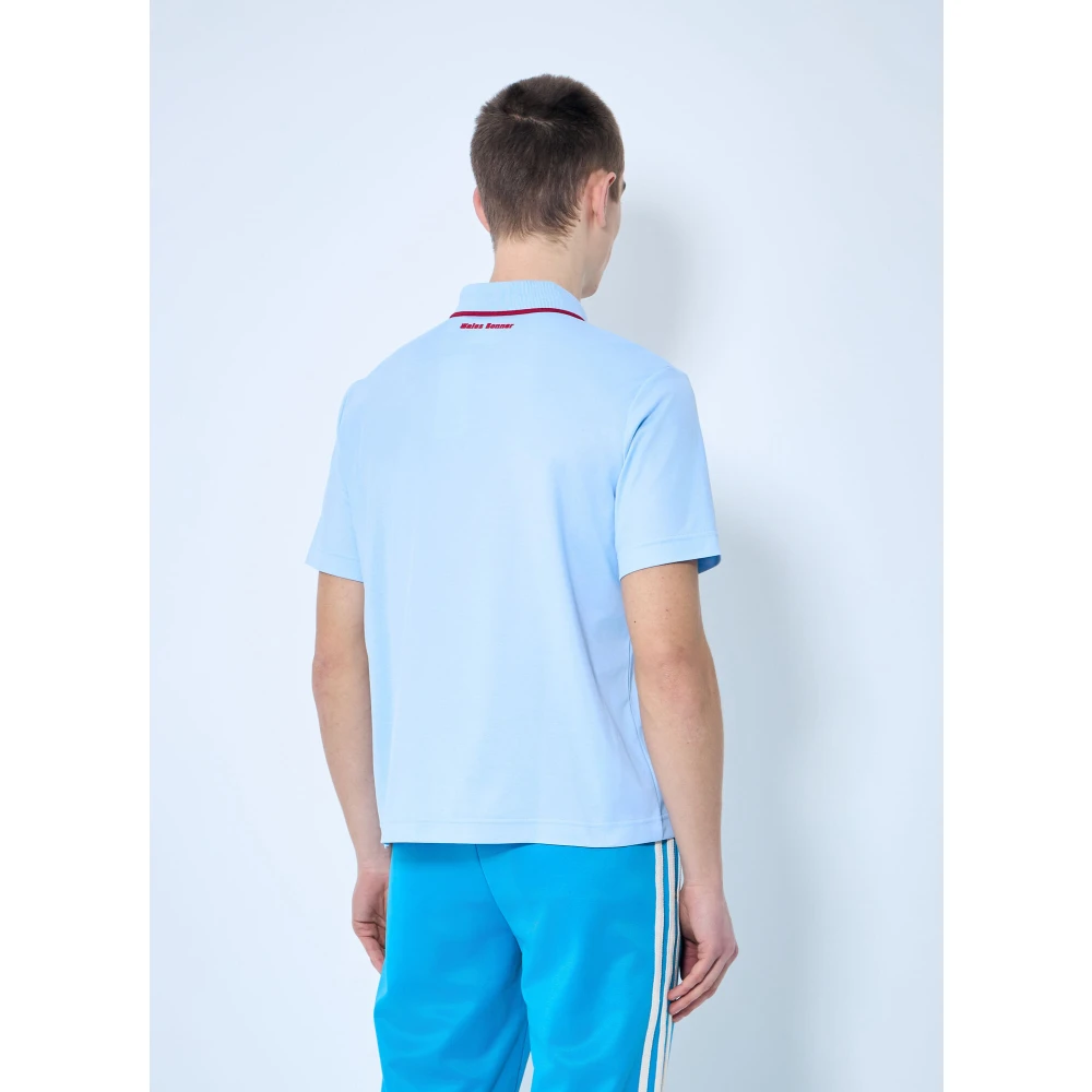 Adidas Logo Motif Polo Shirt Blue Heren