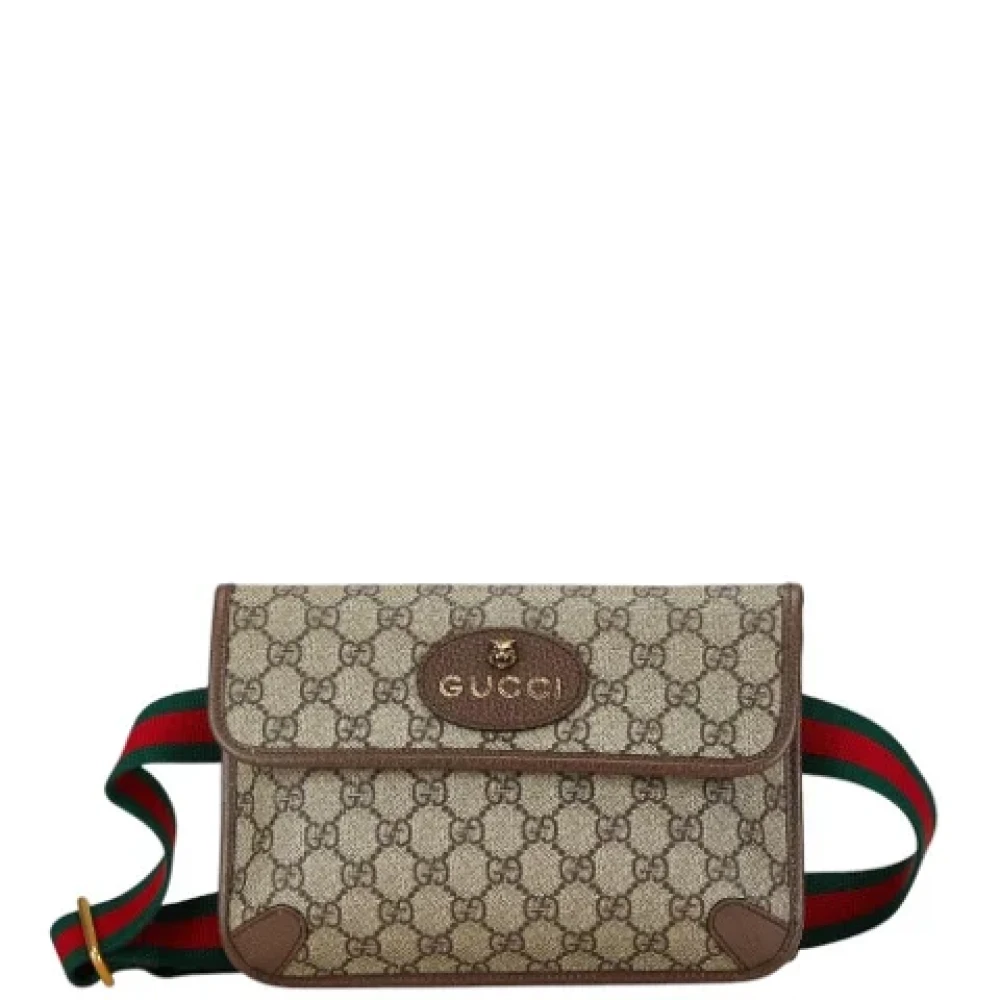 Gucci Vintage Pre-owned Canvas gucci-vskor Beige, Dam