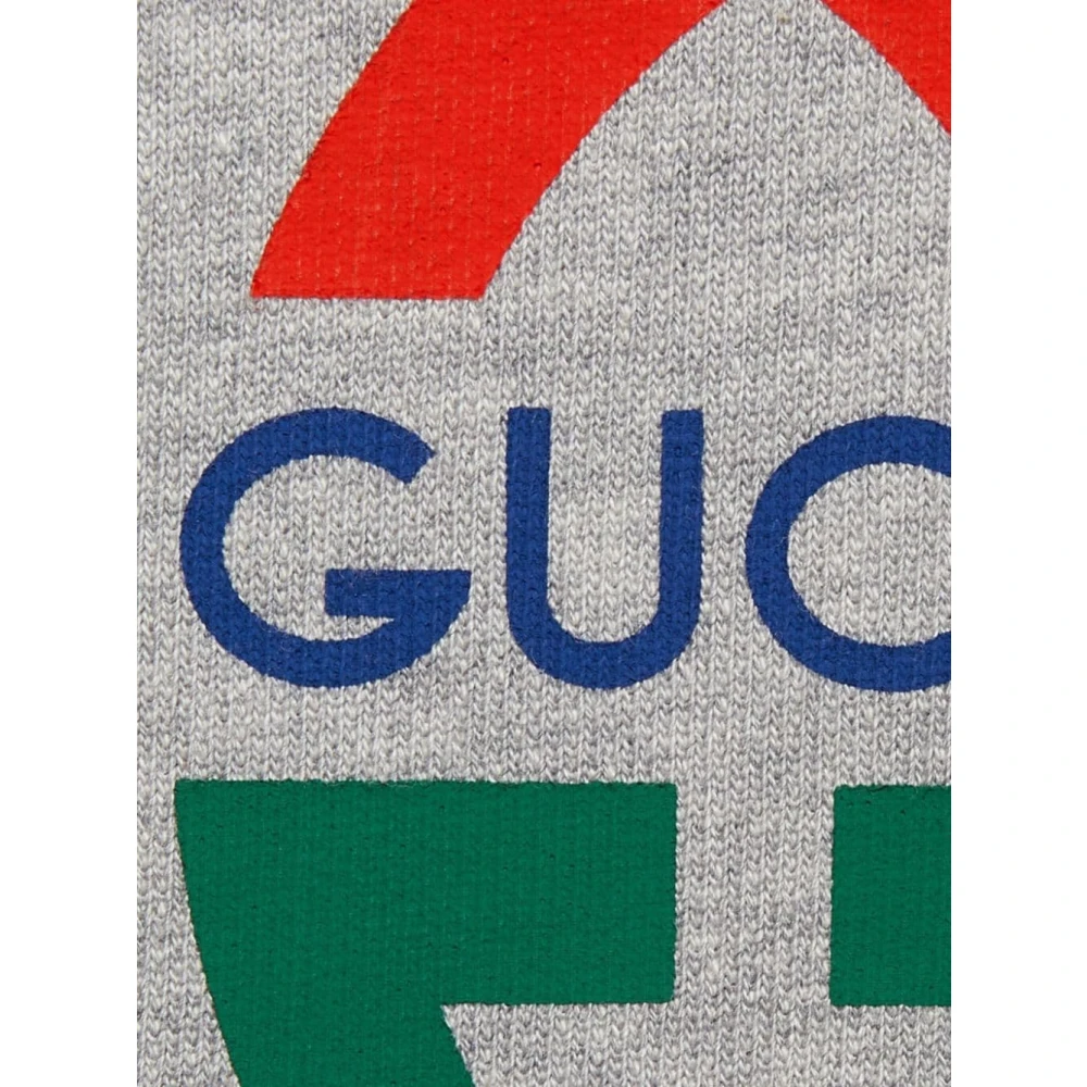Gucci Grijze Sweater met Logo Print Gray Heren