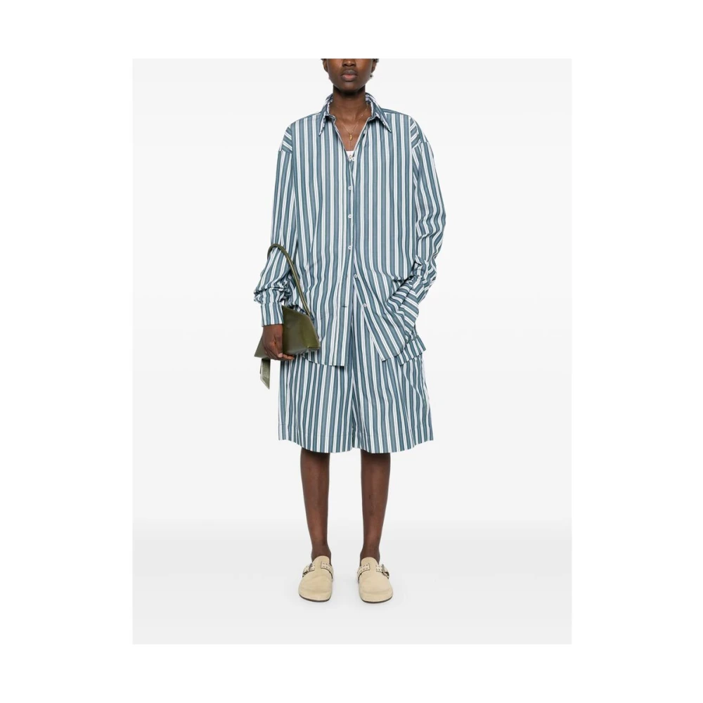 Remain Birger Christensen Donkergroene Shorts met Trekkoord Tailleband Green Dames