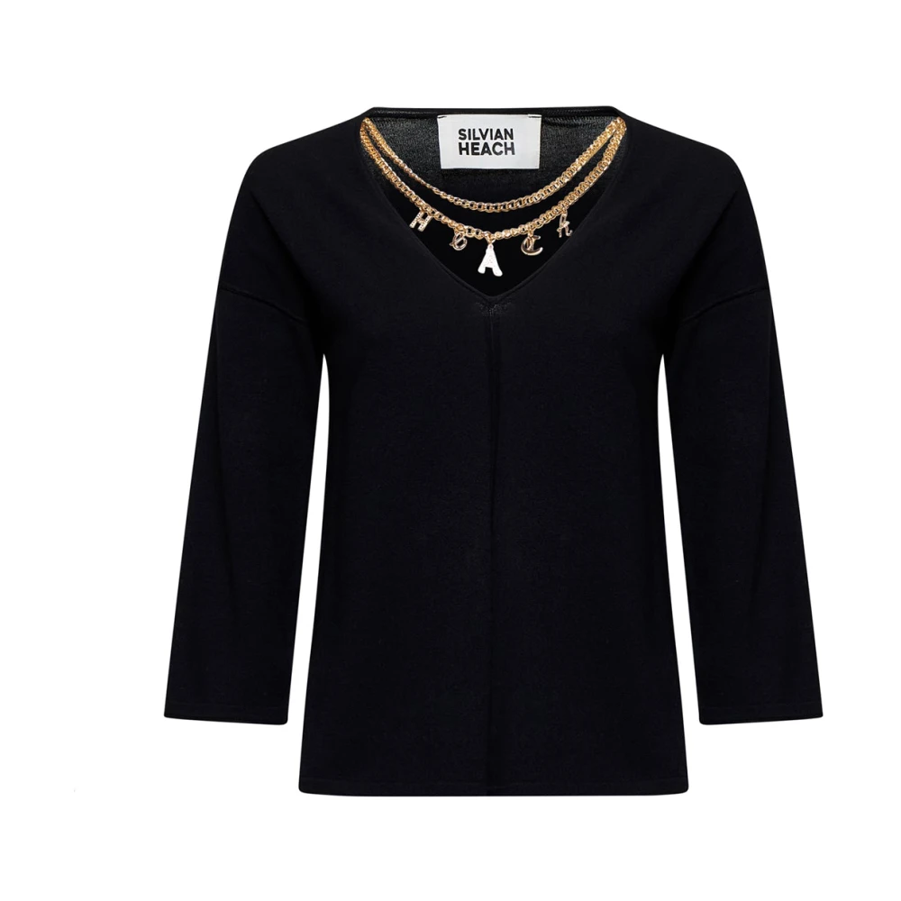 Silvian Heach Donna Nero Maglie, S, New,