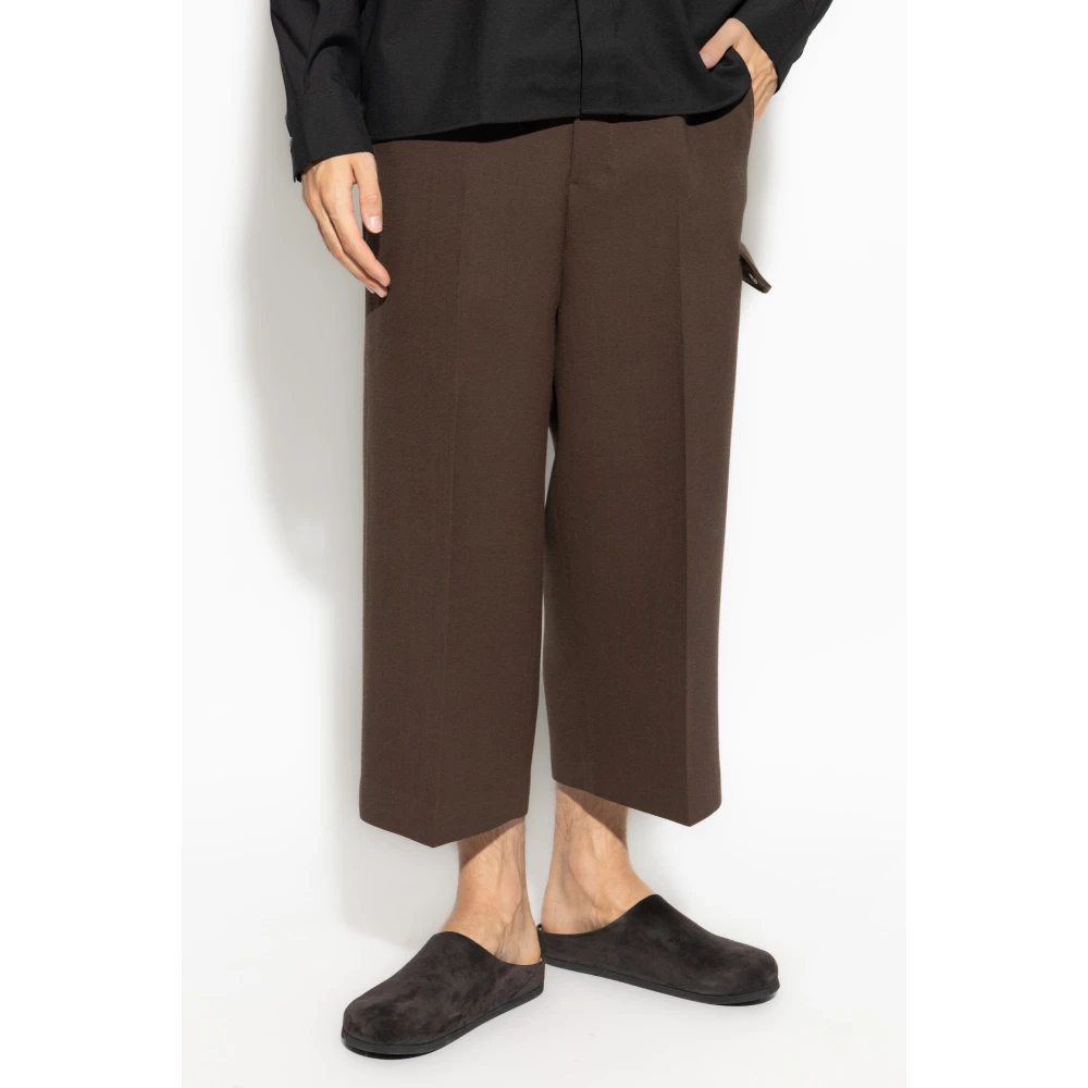 Ami Paris Wollen broek Brown Heren