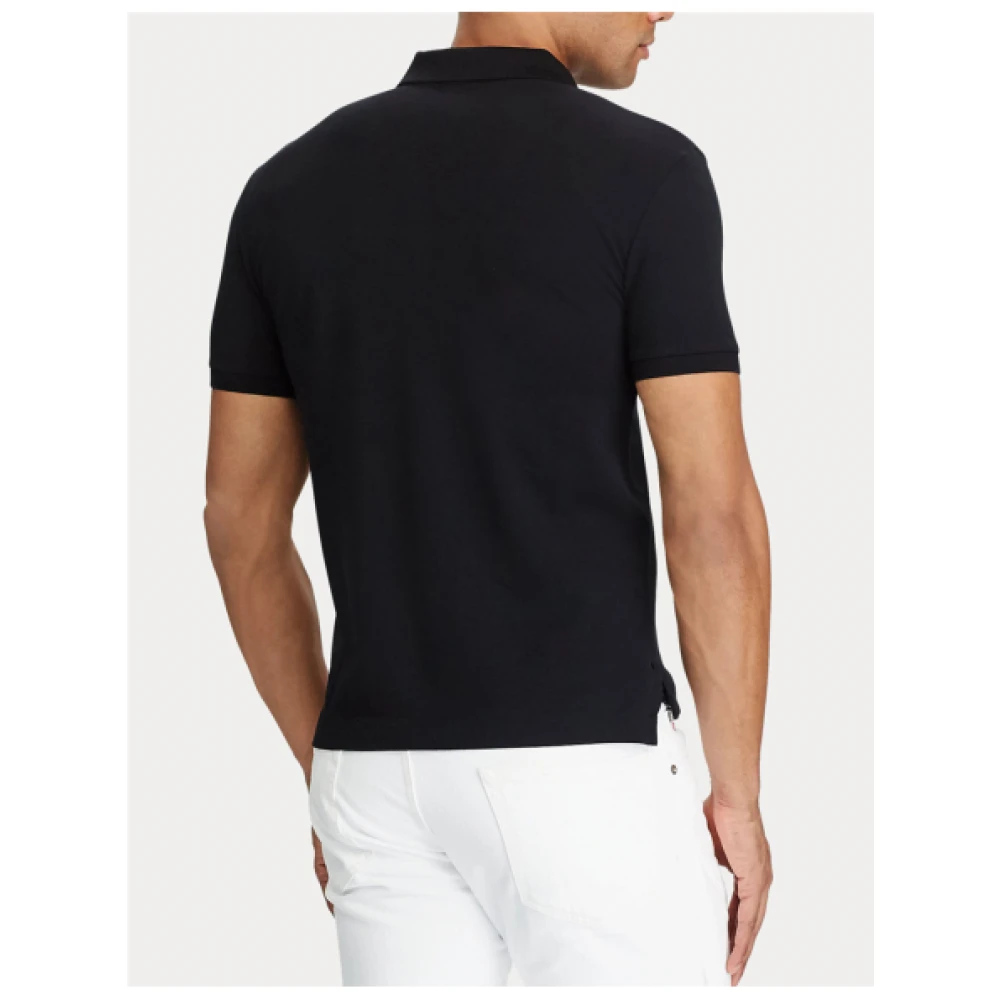 Polo Ralph Lauren Slim Fit Piqué Katoenen Polo Black Heren