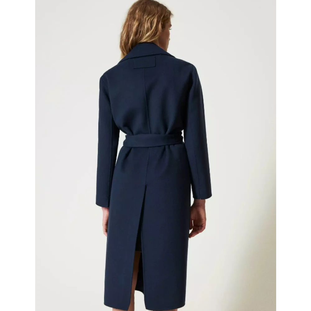 Twinset Blauwe Jas Set Blue Dames