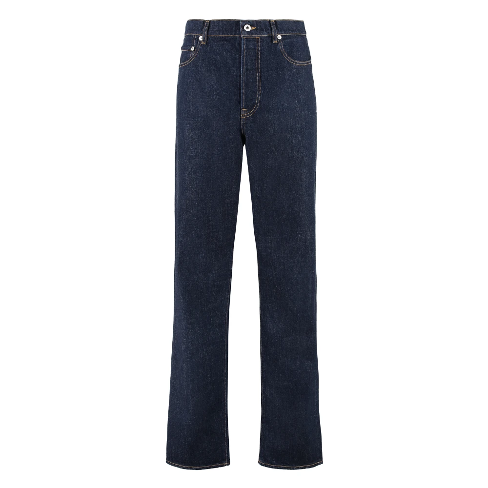 Kenzo Asagao Straight-Leg Jeans met Metalen Knopen Blue Heren