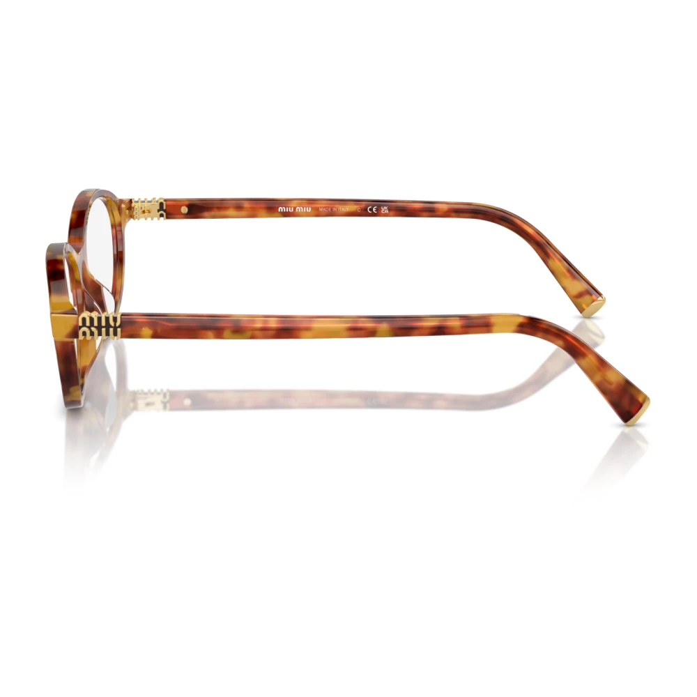 Miu Stijlvolle Bril in Zwart en Wit Multicolor Dames